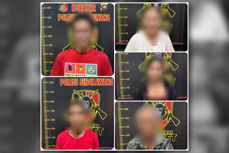 Gerebek Judi Remi Box di Kelurahan Melayu, Polres Singkawang Amankan Lima Orang