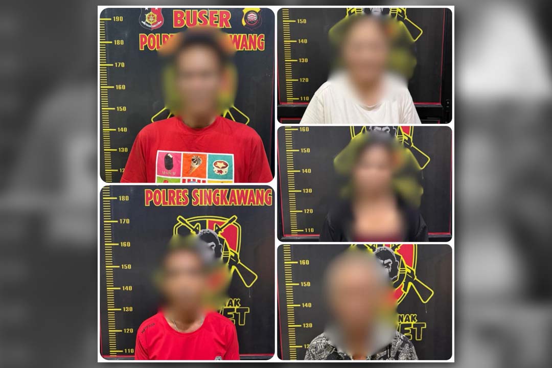 Gerebek Judi Remi Box di Kelurahan Melayu, Polres Singkawang Amankan Lima Orang