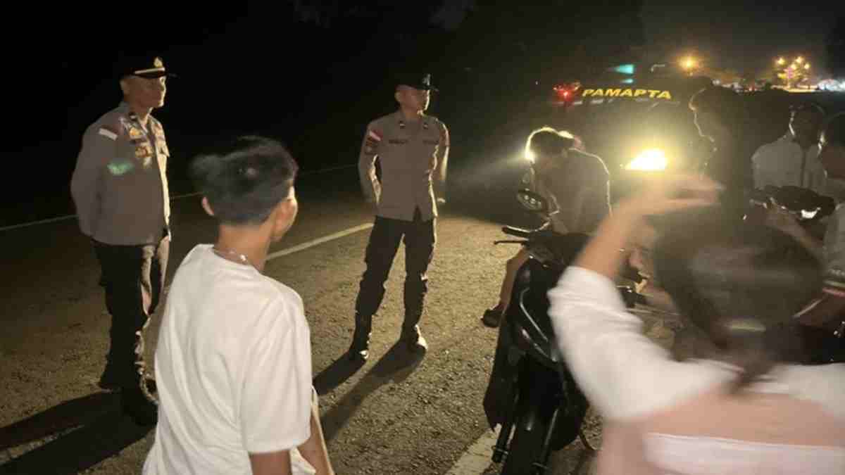 Polres Bengkayang Gelar Patroli Malam untuk Cegah Balap Liar di Alun-Alun SDR
